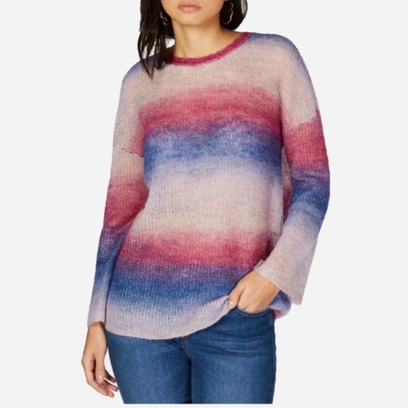 🌸New🌸 XL INC Ombré Striped Casual Sweater NWT - Picture 1 of 6